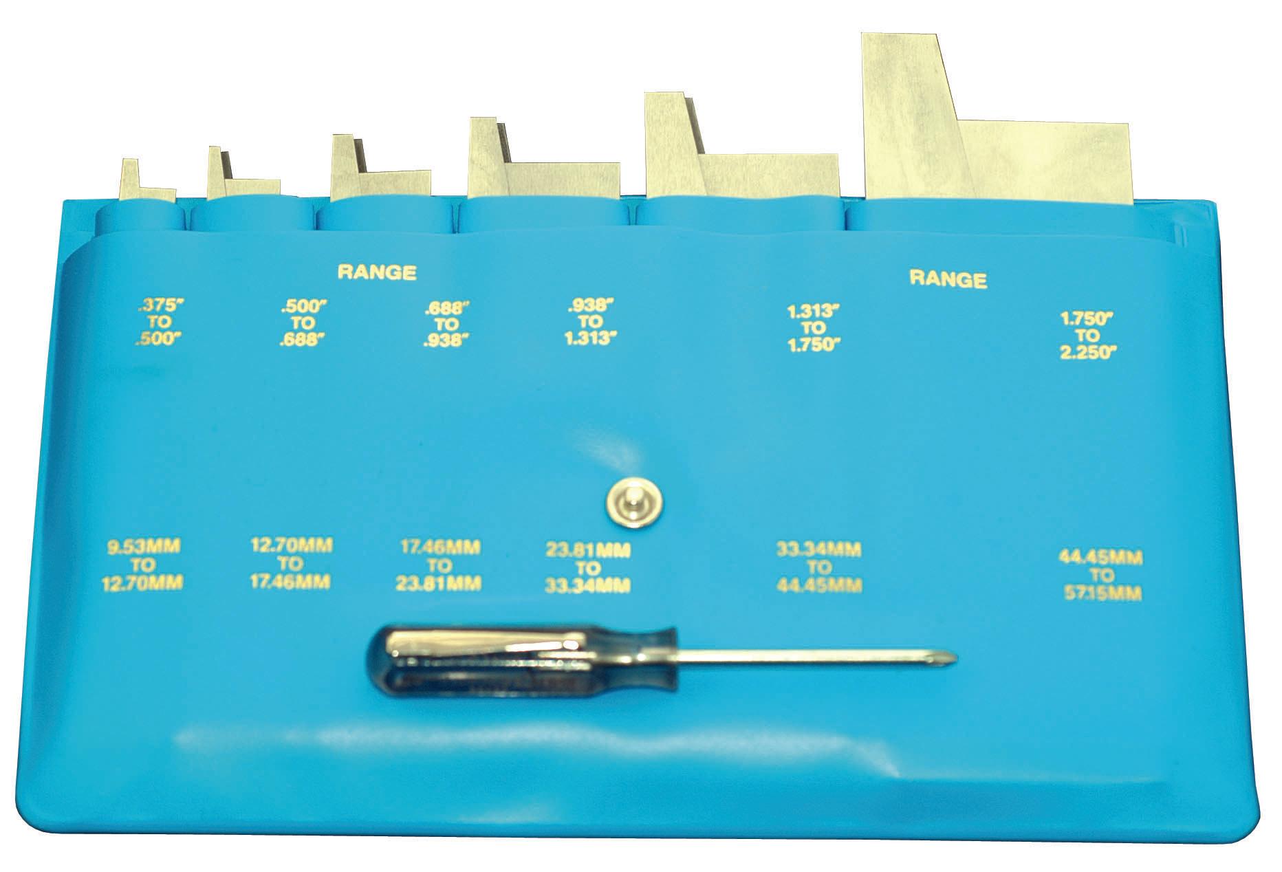 Mitutoyo, 985-131, 3/8 to 2-1/4 In Adjustable Parallels, 6 Piece Set 